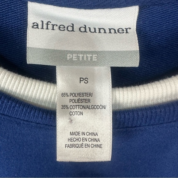 Alfred Dunner fall harvest, pumpkin vintage navy blue sweatshirt Halloween small - Picture 8 of 8